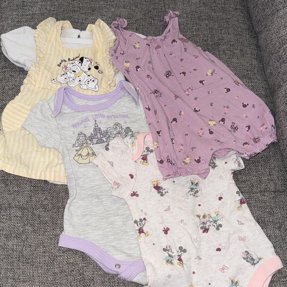 Disney baby girl bundle of one piece outfits summer pieces size 0-3 months